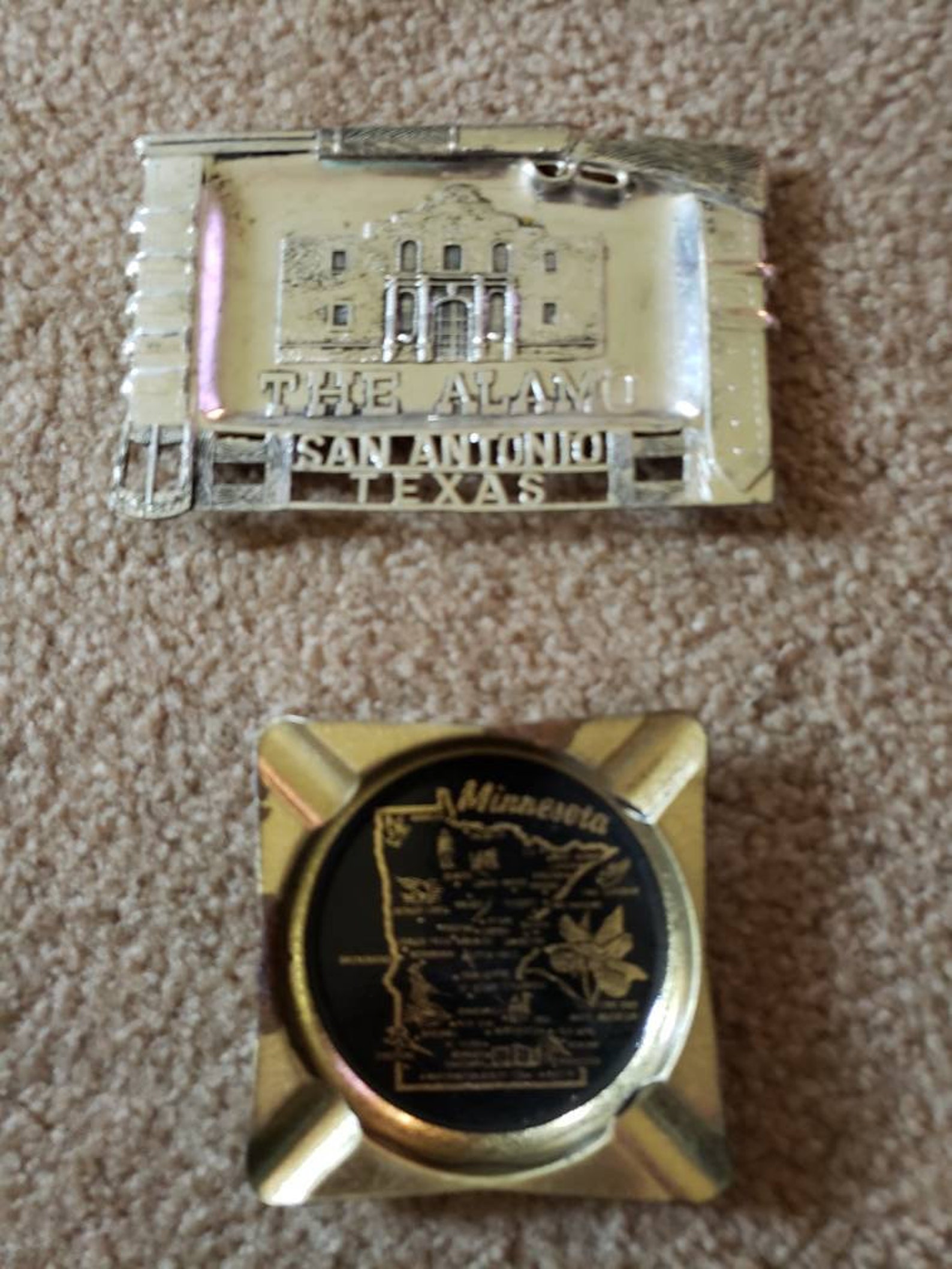 Vintage ashtrays Souvenir ashtrays State ashtrays Metal Etsy