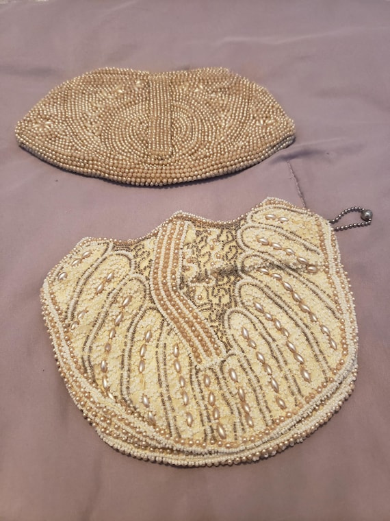 Vintage bag, Evening bag, Beaded bag, Pearl bag, Art deco bag, Wedding bag, Prom bag, Small vintage bag, Small clutch bag,