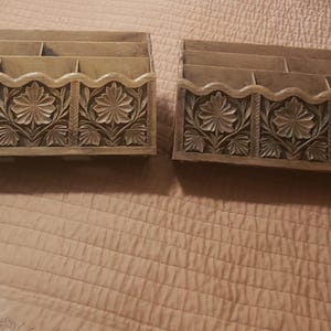 Vintage mail holder, Lerner mail holder, Desk caddy, Mail organizer, Retro office decor, Mail storage, Office decor, Letter holder