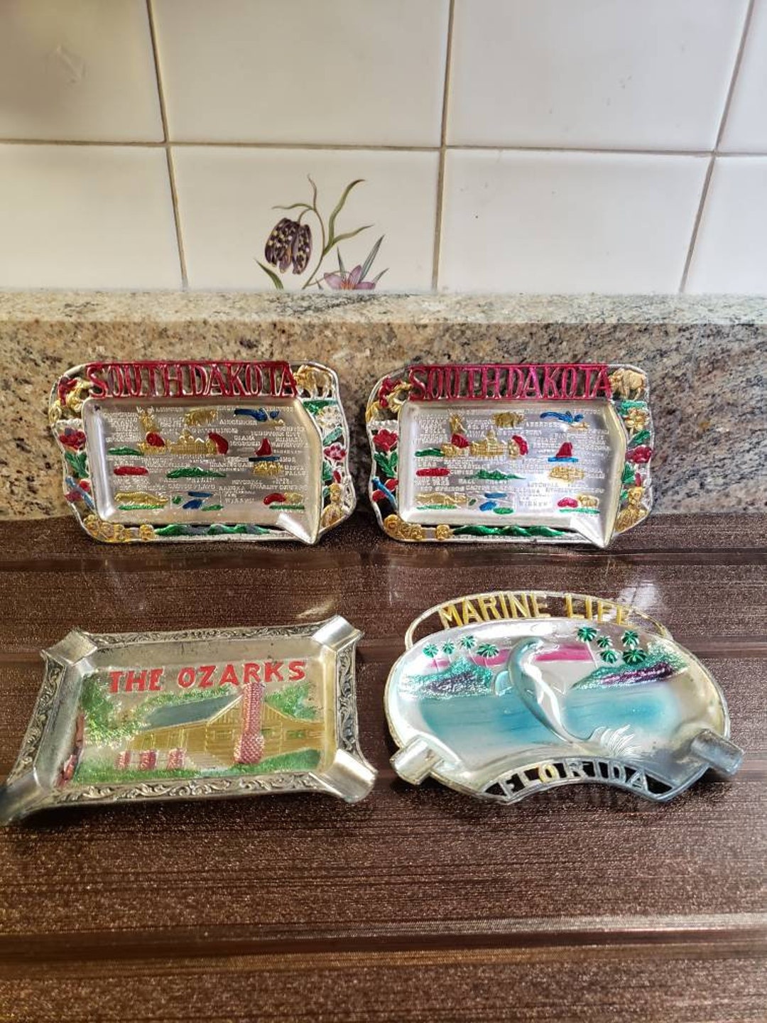 Vintage Ashtrays, Souvenir Ashtrays, State Ashtrays, Florida Ashtray
