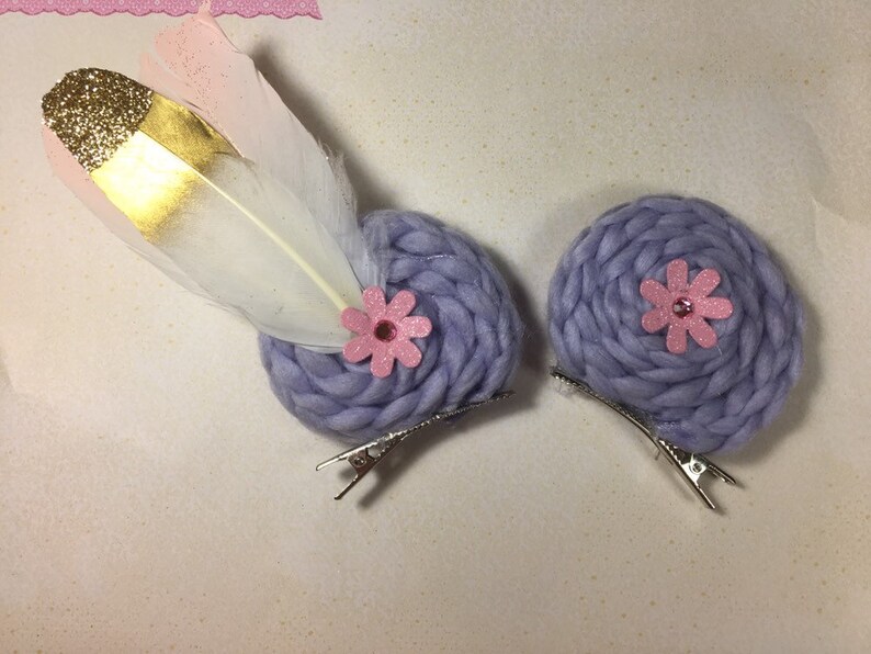 Grey Clip On Mouse Ears