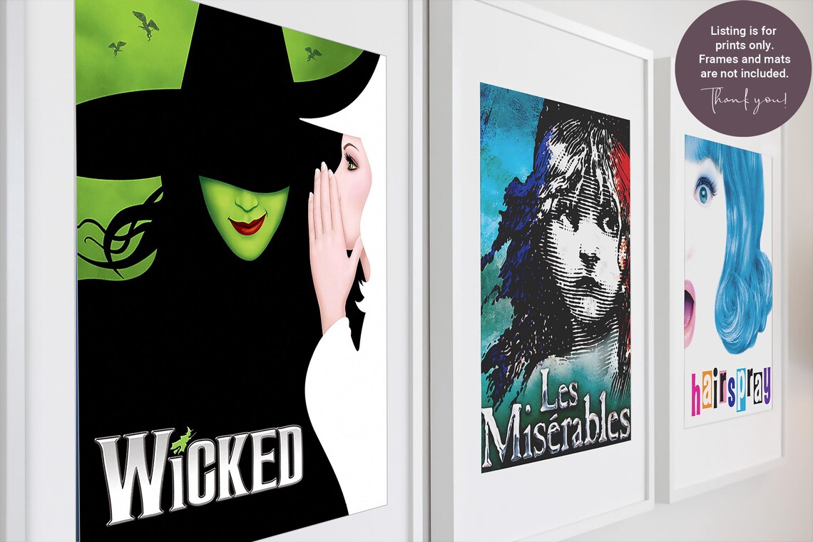 Broadway Show Posters | Playbill Art, Musical Theater Gift - Etsy