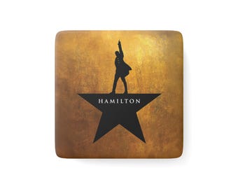 Porcelanowy magnes z musicalu Hamilton Broadway, prezent teatralny