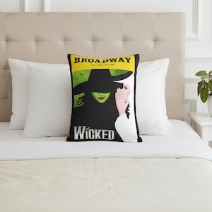 Coussin décoratif pour spectacle de Broadway 14 x 20, coussin vertical de style affiche de jeu avec insertion, décoration de théâtre musical pour artistes et amateurs de théâtre