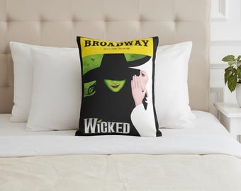 Broadway Show Throw Pillow 14x20, Vertical Playbill Style Pillow with Insert, Musical Theatre Decor for Performers and Theatre Lovers