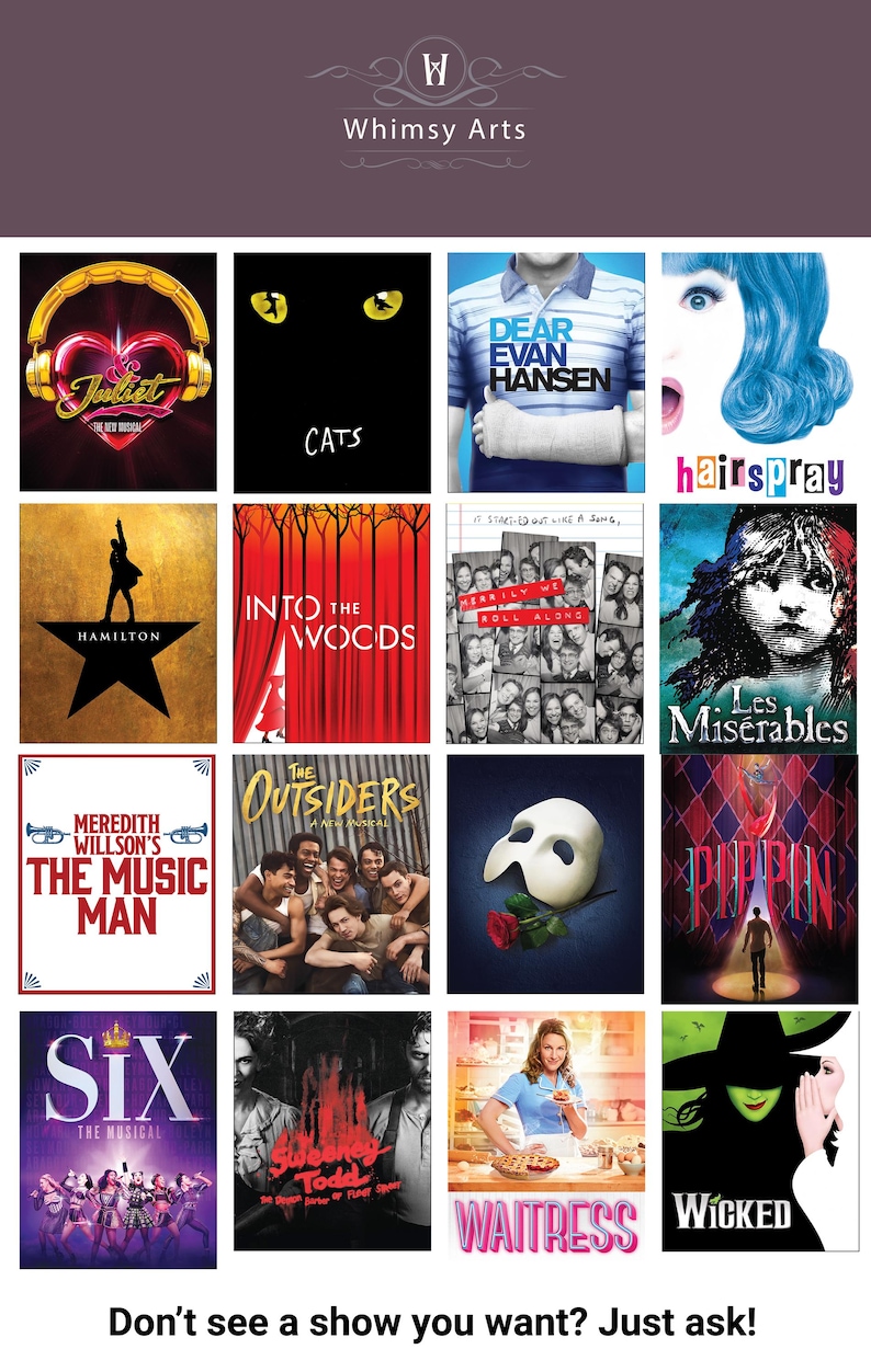 6 Broadway Show Posters Digital Download | Playbill Art | Musical ...