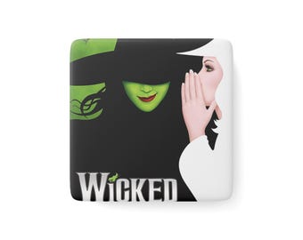 Aimant musical Wicked Broadway en porcelaine, cadeau pour les amateurs de théâtre