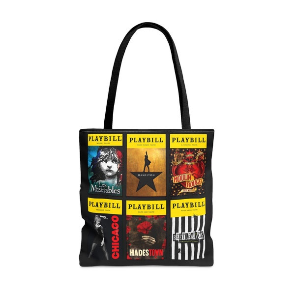 Custom Broadway Program Tote Bag | Playbill Art | Musical Theater Gift | Gift for Actor | Drama kid gift | Six Musical | Les Miserables
