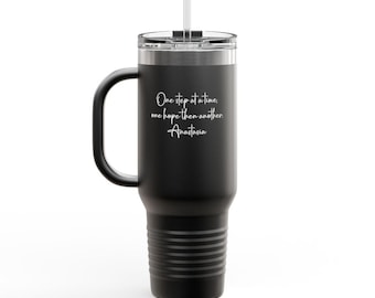40oz Stainless Steel Musical Theatre Tumbler with Handle, Anastasia Quote, Custom Name, Opening Night Gift for Performers, Leakproof Lid