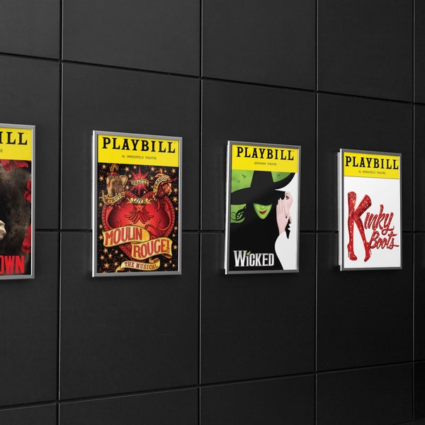 Broadway Show Prints | Playbill Art | Musical Theater Gift | Gift for Actor | Drama kid gift | Six Musical | Les Miserables