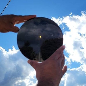 Obsidian Mirror 4&quot; 6&quot; 7&quot; inches * Hand carved in Mexico * Scrying Mirror * Spiritual Protection * Shaman * Shadow Work * Divination