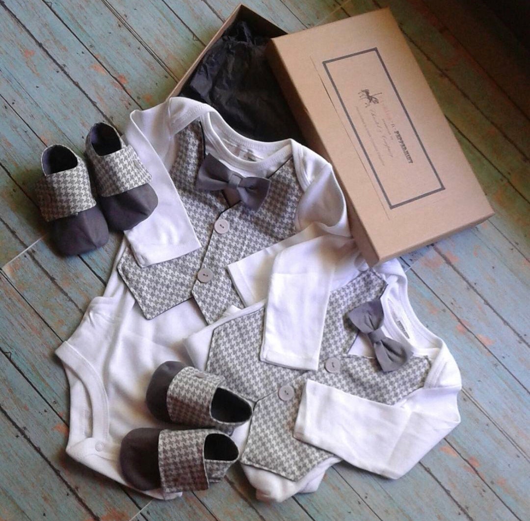 Gregory Newborn Newsboy Preppy Baby Boy Take Home Hospital Outfit