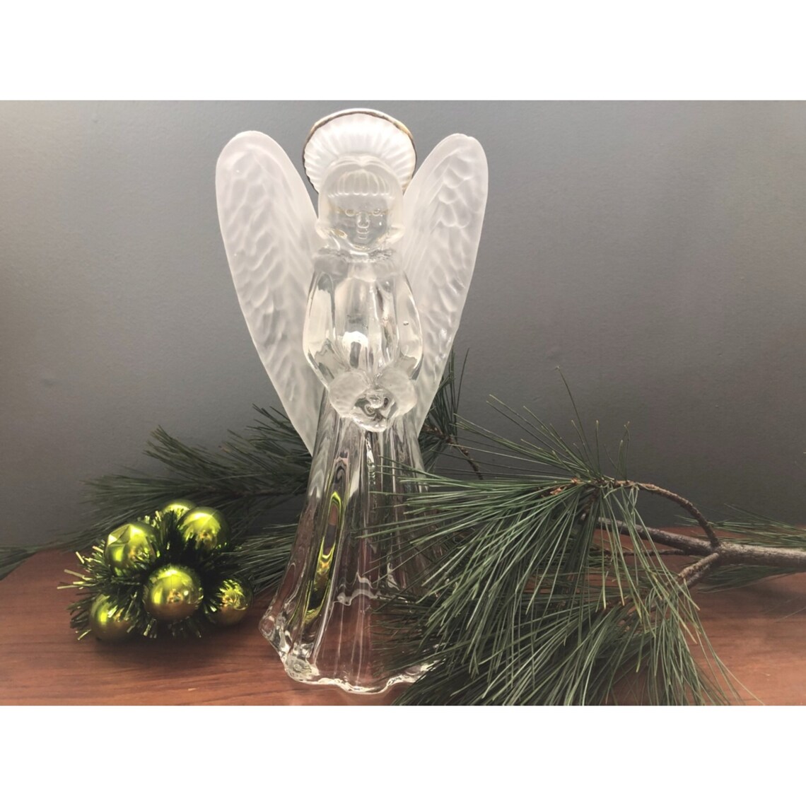 Large Glass Angel Candlestick Taper Candle Holder Clear & Etsy