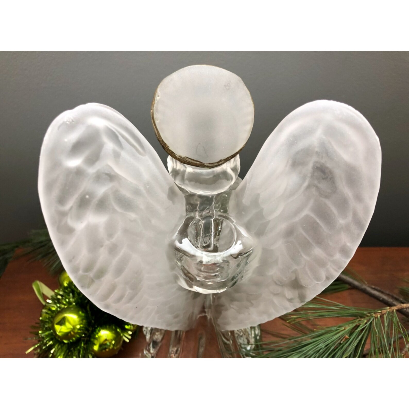 Large Glass Angel Candlestick Taper Candle Holder Clear & Etsy