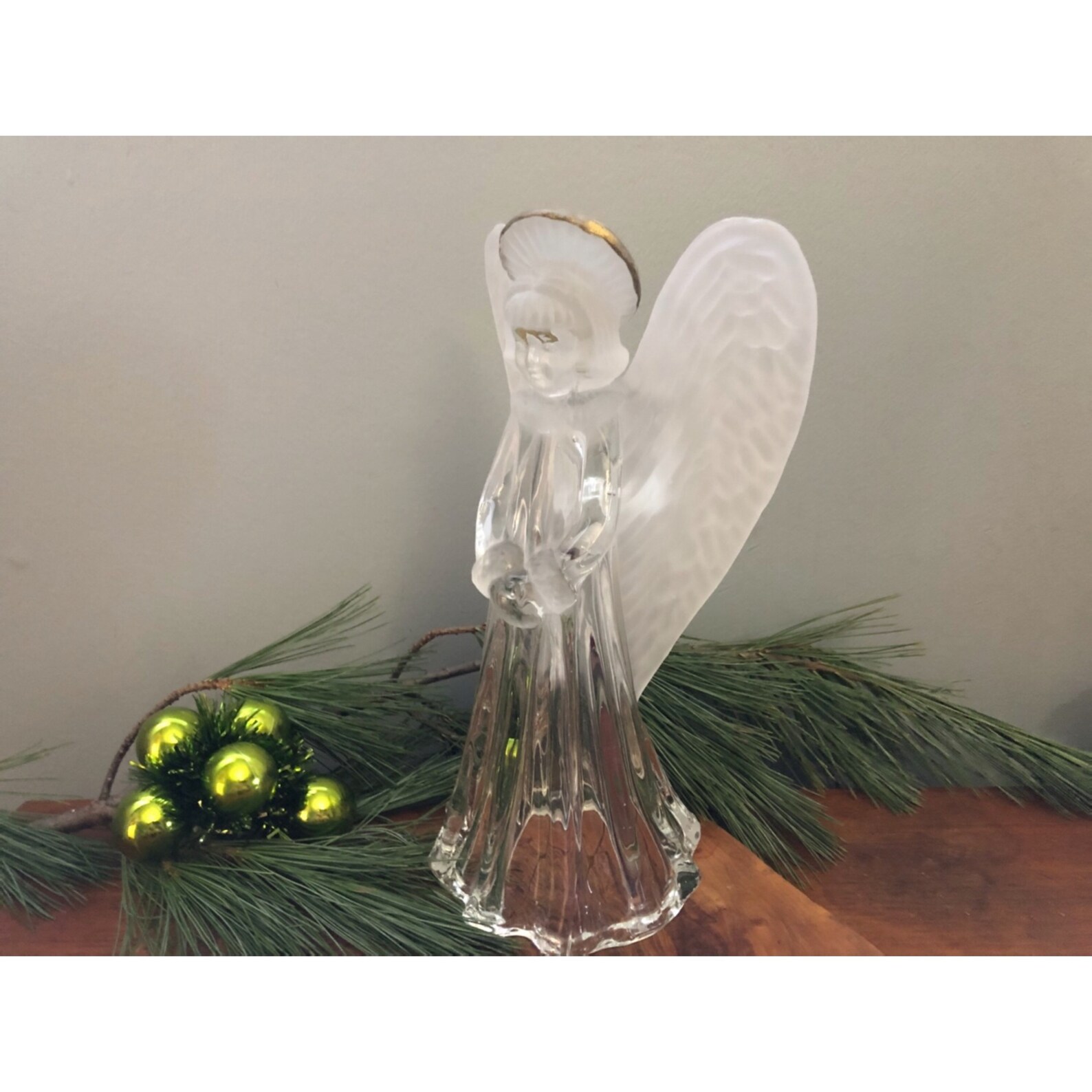 Large Glass Angel Candlestick Taper Candle Holder Clear & Etsy