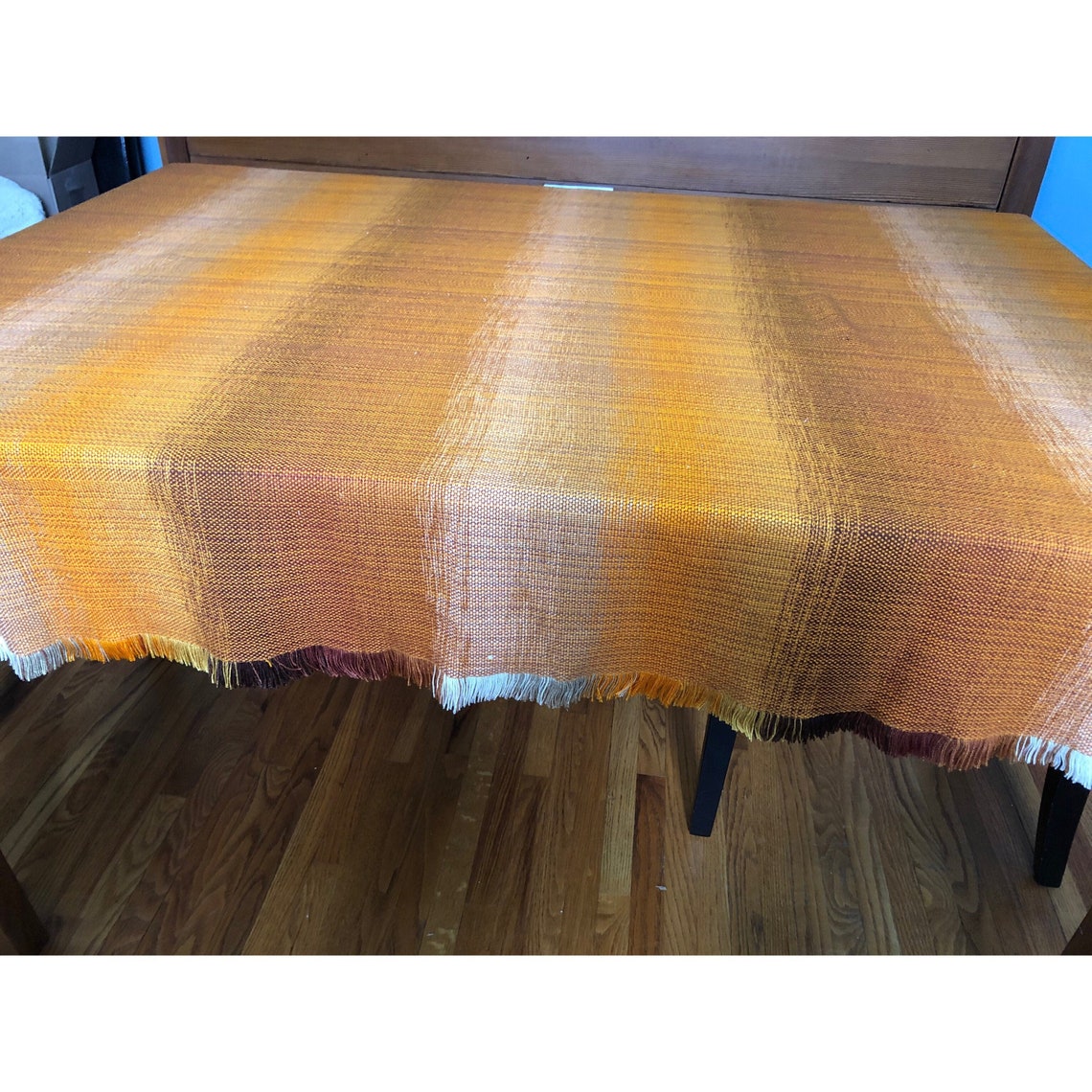 Hand Loomed Wool Tablecloth Hand Woven 46 Seat Dining Table Etsy