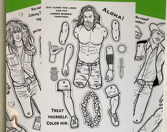 Download Doll Coloring Book Etsy