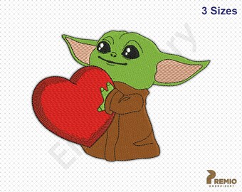 Yoda Embroidery Design Etsy