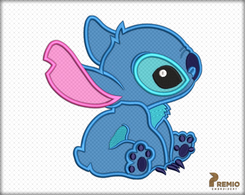 Stitch Applique Embroidery Design Lilo Applique Designs Etsy UK
