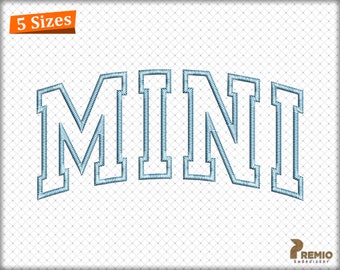Mini Applique Embroidery Design, Mini Arched  Mama Embroidery Design,  Mothers Day Mama Machine Embroidery Files - Instant Download