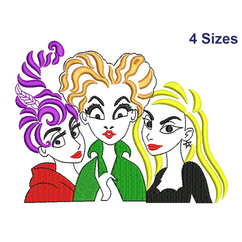 Hocus Pocus Embroidery Design Sanderson Sisters Embroidery Etsy