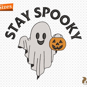 Spooky Ghost Embroidery Files, Spooky Season Embroidery Design, Halloween Machine Embroidery Files, Halloween Digitizing Embroidery Designs