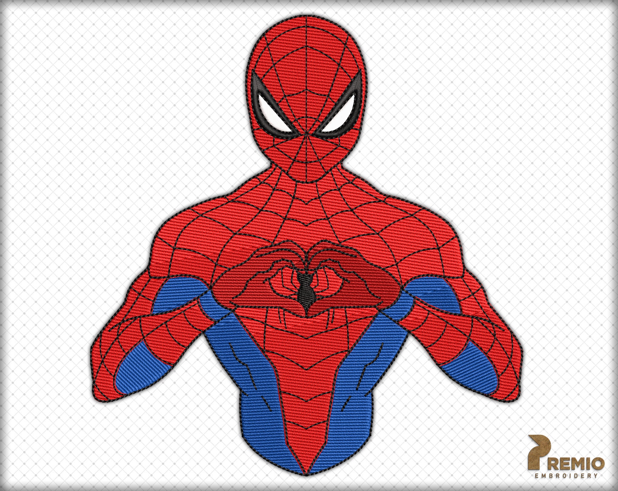 Spiderman Embroidery Design Spiderman With Heart Embroidery - Etsy