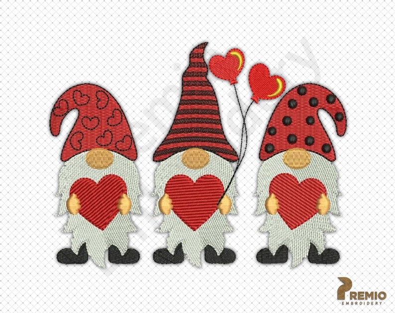 Valentine gnomes jessecmault designs gnomes valentines  etsy