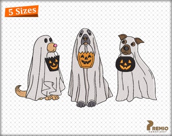 犬の幽霊の刺繍デザイン、不気味な季節の幽霊犬の刺繍デザイン、ハロウィーンのトリック・オア・トリートの犬、犬は私のブーの幽霊の刺繍デザイン