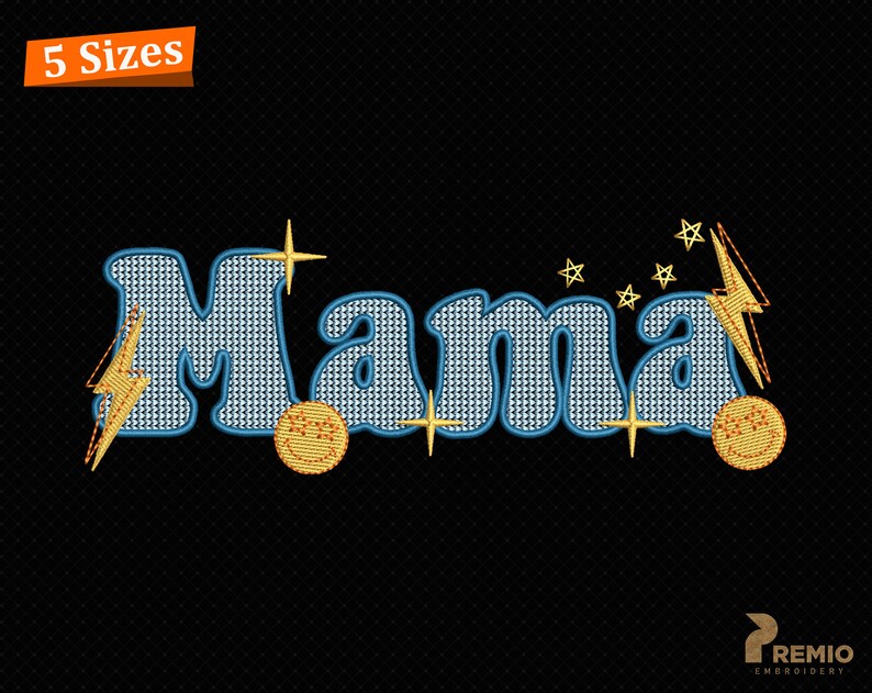 Mama Stickerei, gesegnete Mama Stickdatei, Muttertag Stickdatei, Muttertag Stickdatei Design, 5 Größen, Instant Download Bild 2