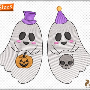 Trick or Treat Embroidery Design, Spooky Embroidery Design, Halloween Embroidery Designs, Spooky Ghost Digital Machine Embroidery Files