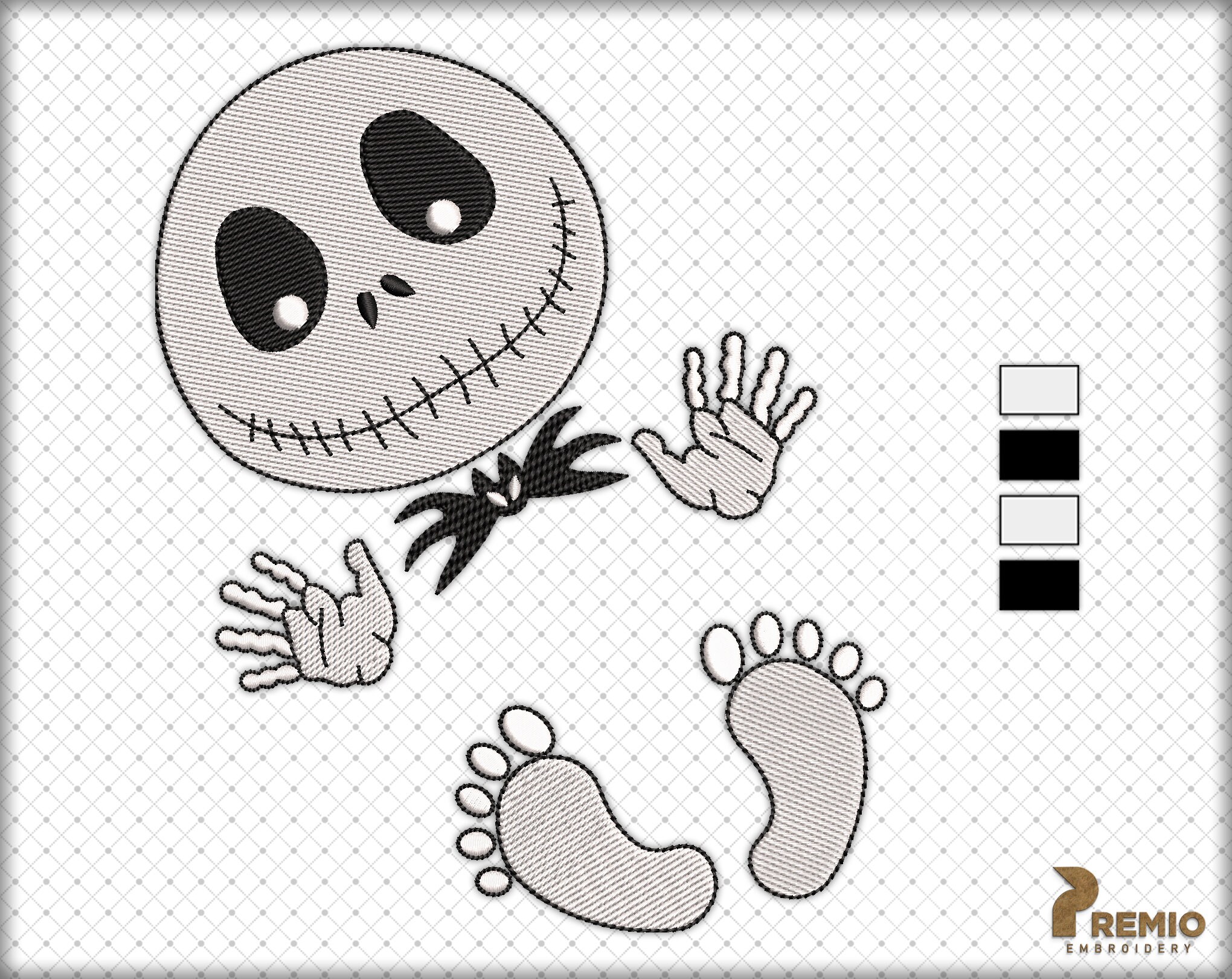 Baby Nightmare Jack Embroidery Design Baby Jack Skelton - Etsy Israel