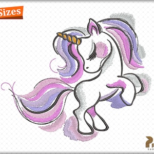 Unicorn Design, Unicorn Embroidery Design, Unicorn Machine Embroidery Files, Embroidery Unicorn Horse Designs - 3 sizes, Instant Download