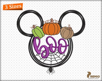 Halloween Boo Embroidery Design, Spooky BOO Machine Embroidery Design, Fall pumpkin BOO Embroidery Designs - Instant Download Embroidery