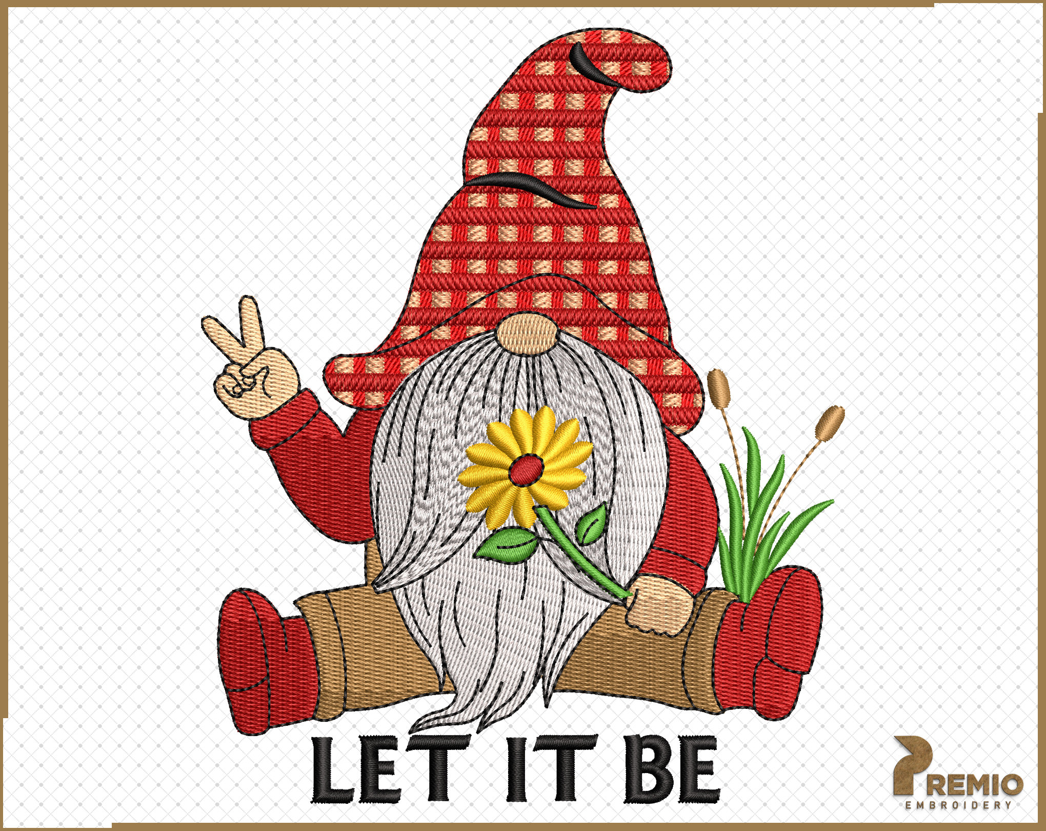 Gnome Embroidery Designs Gnome Embroidery Patterns Gnome Etsy UK