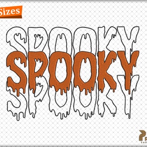 Spooky Embroidery Design, Halloween Embroidery Design, Halloween Spooky Vibes Embroidery Design, Spooky Season Embroidery Design - Digital