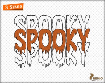 Spooky Embroidery Design, Halloween Embroidery Design, Halloween Spooky Vibes Embroidery Design, Spooky Season Embroidery Design - Digital