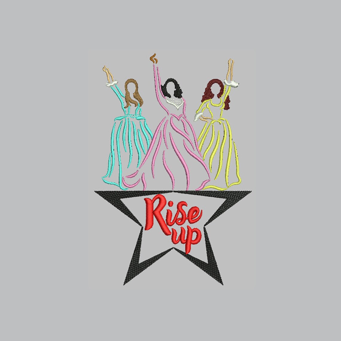 Schuyler Sisters Embroidery Hamilton Design Hamilton Etsy