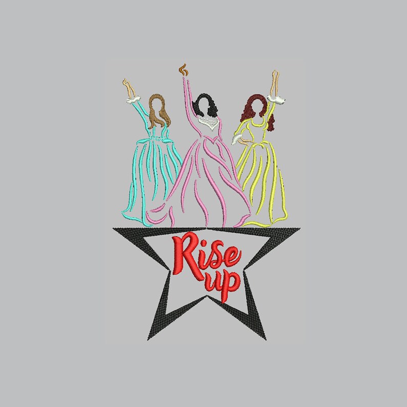Schuyler Sisters Embroidery Hamilton Design Hamilton Etsy