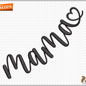 MAMA Embroidery Design, Curve Collar Mama Arched Embroidery Files, Mother's Day Gift Embroidery Designs, 4 sizes, Instant Download