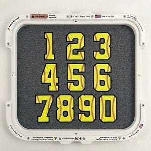 Softball Number Applique Embroidery, Sport Number Embroidery font, Sports Varsity Number Embroidery Designs - 9 Sizes (Digital Download)