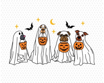 Retro Ghost Dog PNG, Spooky Season PNG, Ghost Png, Halloween Dog Png, Dog Halloween Png, Shirt Print, Png Sublimation, Png Digital Download
