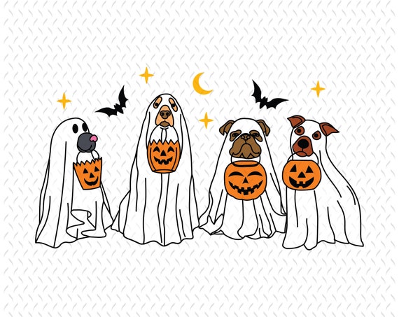 Retro Ghost Dog PNG, Spooky Season PNG, Ghost Png, Halloween Dog Png, Dog Halloween Png, Shirt Print, Png Sublimation, Png Digital Download