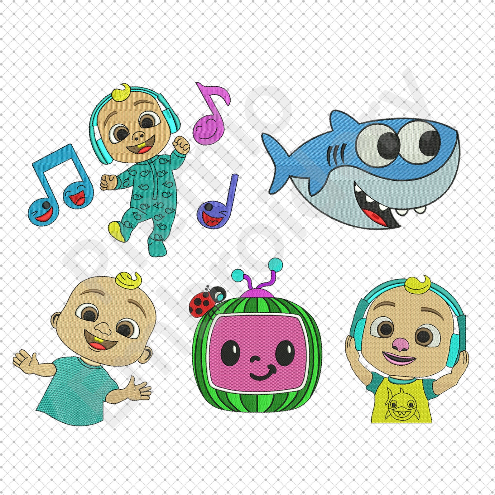 Cocomelon embroidery design nursery rhymes embroidery  etsy Cocomelon embroidery design nursery rhymes embroidery  etsy