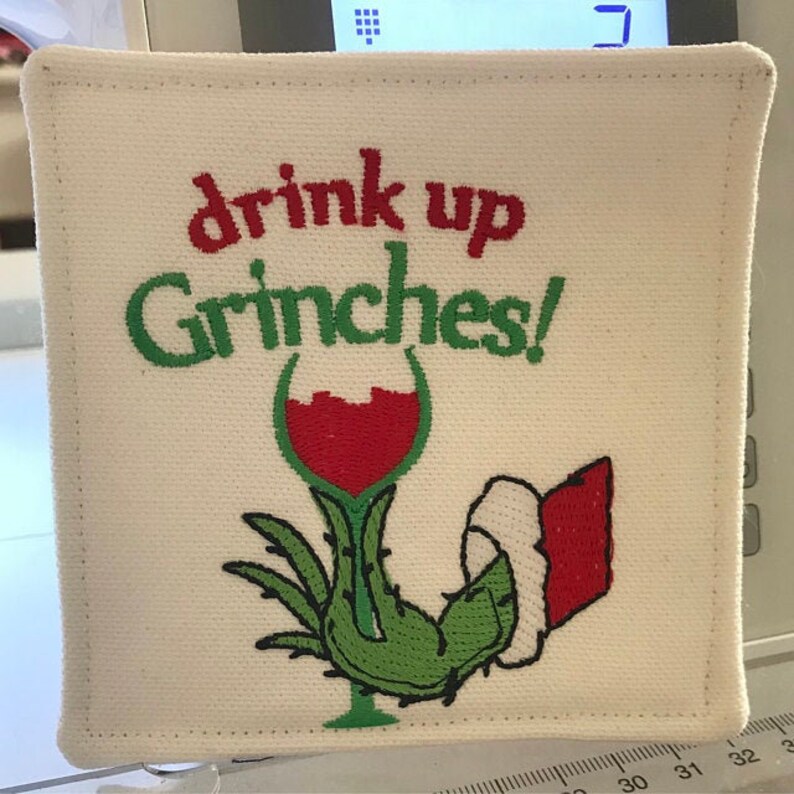 The grinch Hand Embroidery Designs Drink up Grinches Etsy