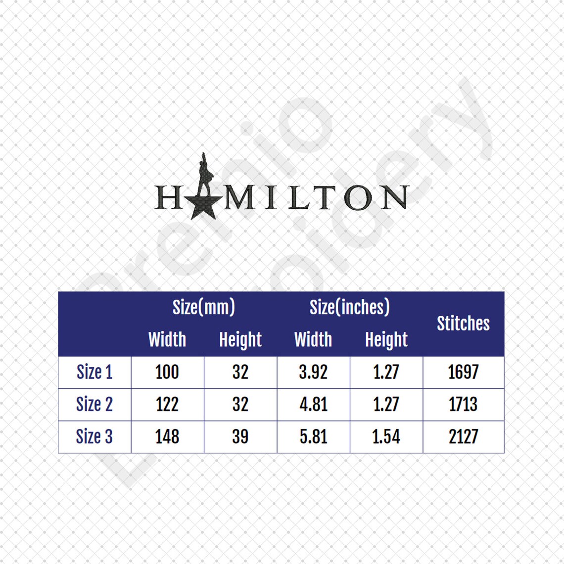 Hamilton Embroidery Hamilton Design Hamilton Embroidery Etsy