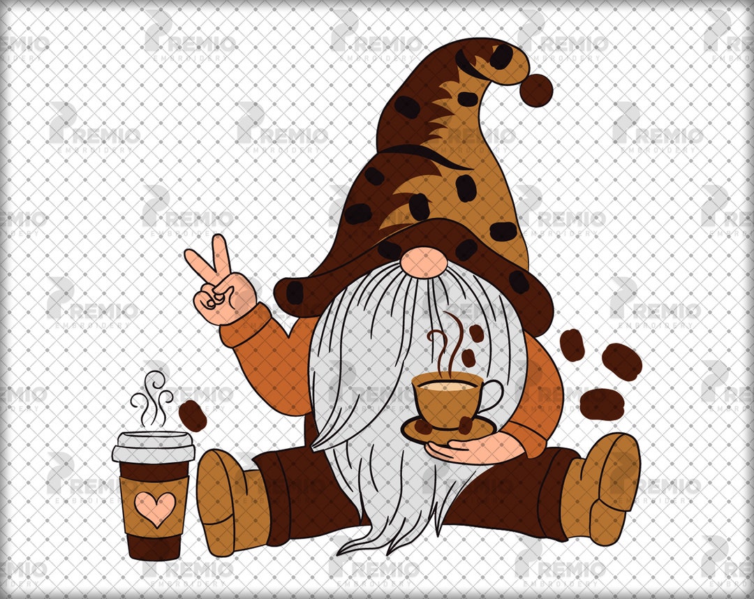 Coffee Gnome PNG, Gnome Png, Coffee Png, but First Coffee Gnome