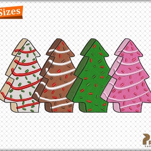 Christmas Tree Cake Embroidery Designs, Tis The Season Christmas Cakes, Little Debbie Christmas Cakes, Christmas Cookies Embroidery Designs