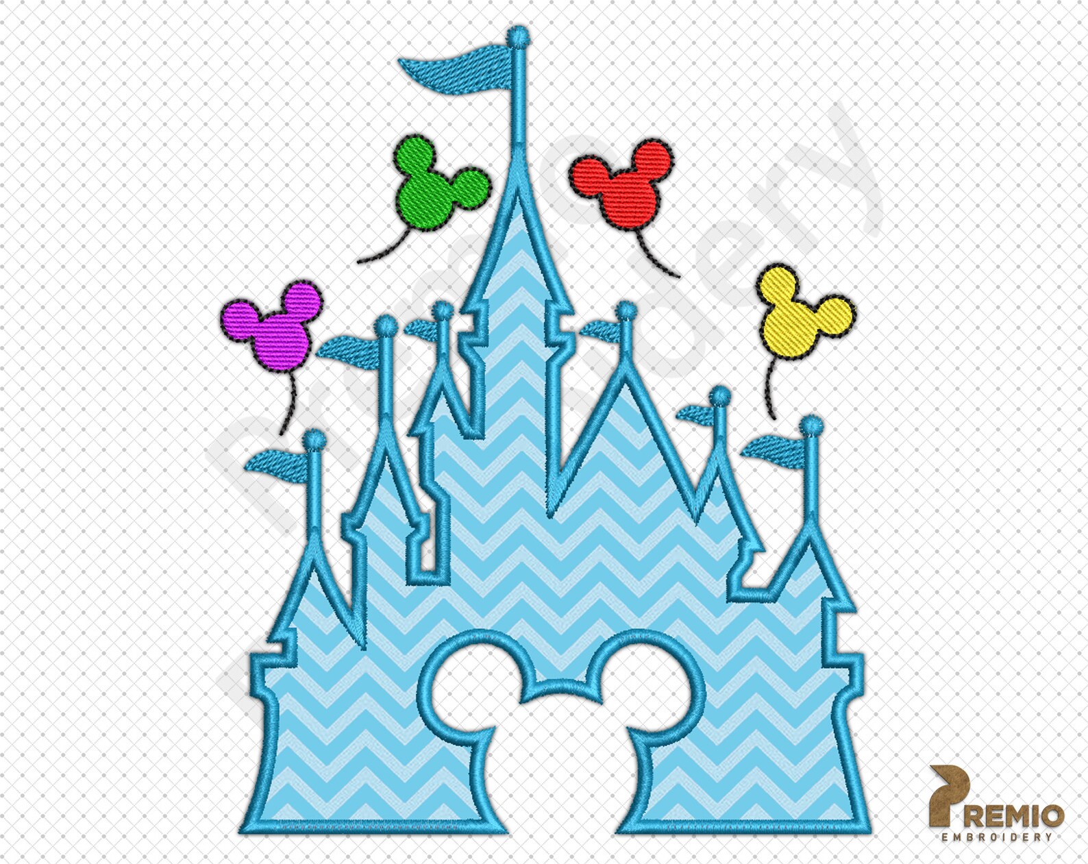 Disney Applique embroidery design Castle Applique embroidery Etsy