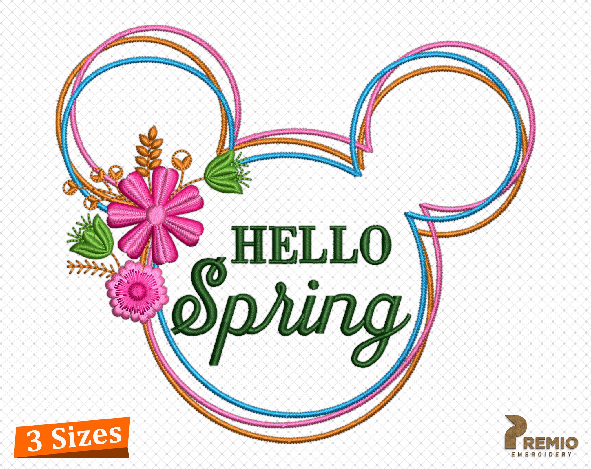 Embroidery Art & Collectibles Fiber Arts Mickey flower Embroidery ...